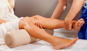 Rubbing the feet from varicose veins