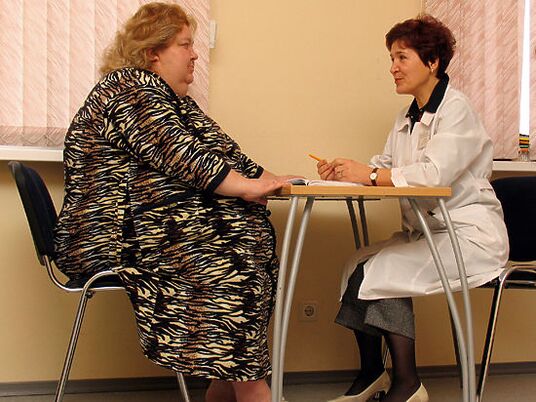 On the advice of a venologist, a patient with varicose veins caused by obesity